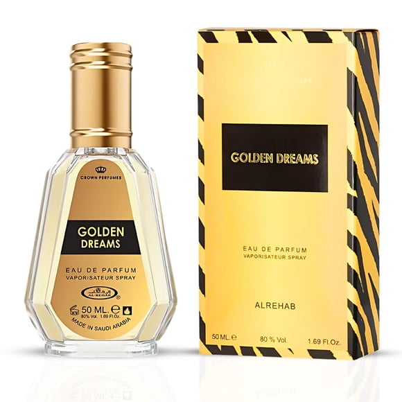Golden Dreams Eau De Parfum Spray 50ML (1.7 OZ) By Al Rehab | A Bold Fusion Of Spice, Sweetness & Warmth