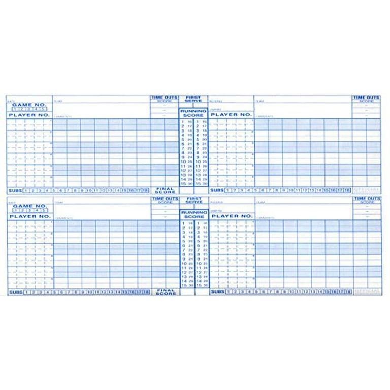 Blank Volleyball Score Sheet | ppgbbe.intranet.biologia.ufrj.br