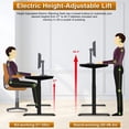 thumbnail image 3 of Electric Standing Desk Converter, 47.2 Inchs Height Adjustable Computer Desk Home Office Stand Up Desk Writing Computer Workstation PC Simple Sit-Stand Large Working Area Modern Student Study Desk, 3 of 7
