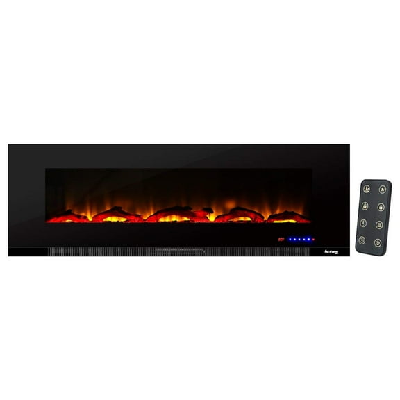 E-Flame USA Livingston 60-inch Wall Mount LED Electric Fireplace Stove with Timer