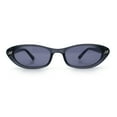 thumbnail image 5 of Womens Vintage Vibe Narrow Rectangle Cat Eye Plastic Sunglasses Grey - Black, 5 of 8