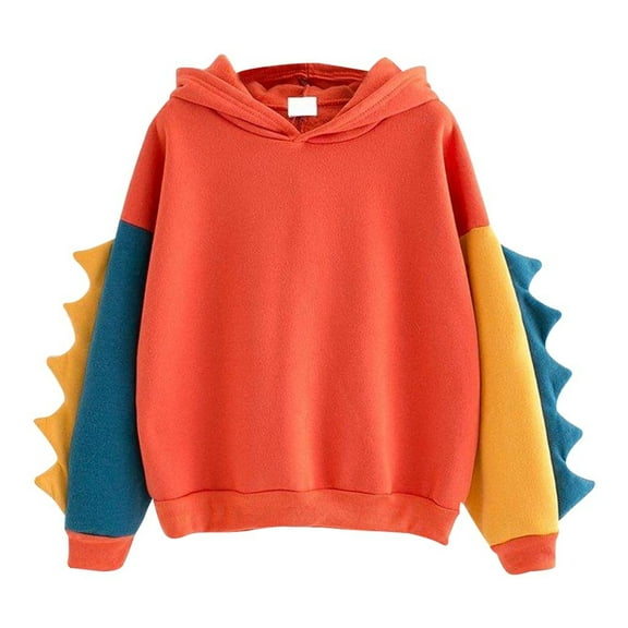 Women's T-Shirts Dinosaur Fashion Casual Long Sleeve Splice Loose Tops for Women Blouse - Sweatshirt Style