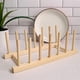 thumbnail image 3 of Kitchen Dish Drain Rack Dinnerware Storage Organizer Plate Drying Shelf Wooden Book Cups Display Stand Drainer Holder B, 3 of 5