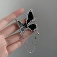 thumbnail image 4 of Negro Borla Broche de Metal Mujer Dulce Viento Frío Senior Traje Corsage Temperamento Todos los accesorios de moda, 4 of 7