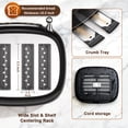 thumbnail image 2 of Mecity 4-Slice Touchscreen Toaster, Retro Stainless Steel Wide Slots Toaster, 6 Browning Settings, Large Digital Display, 120V 1650W, Black, 2 of 9