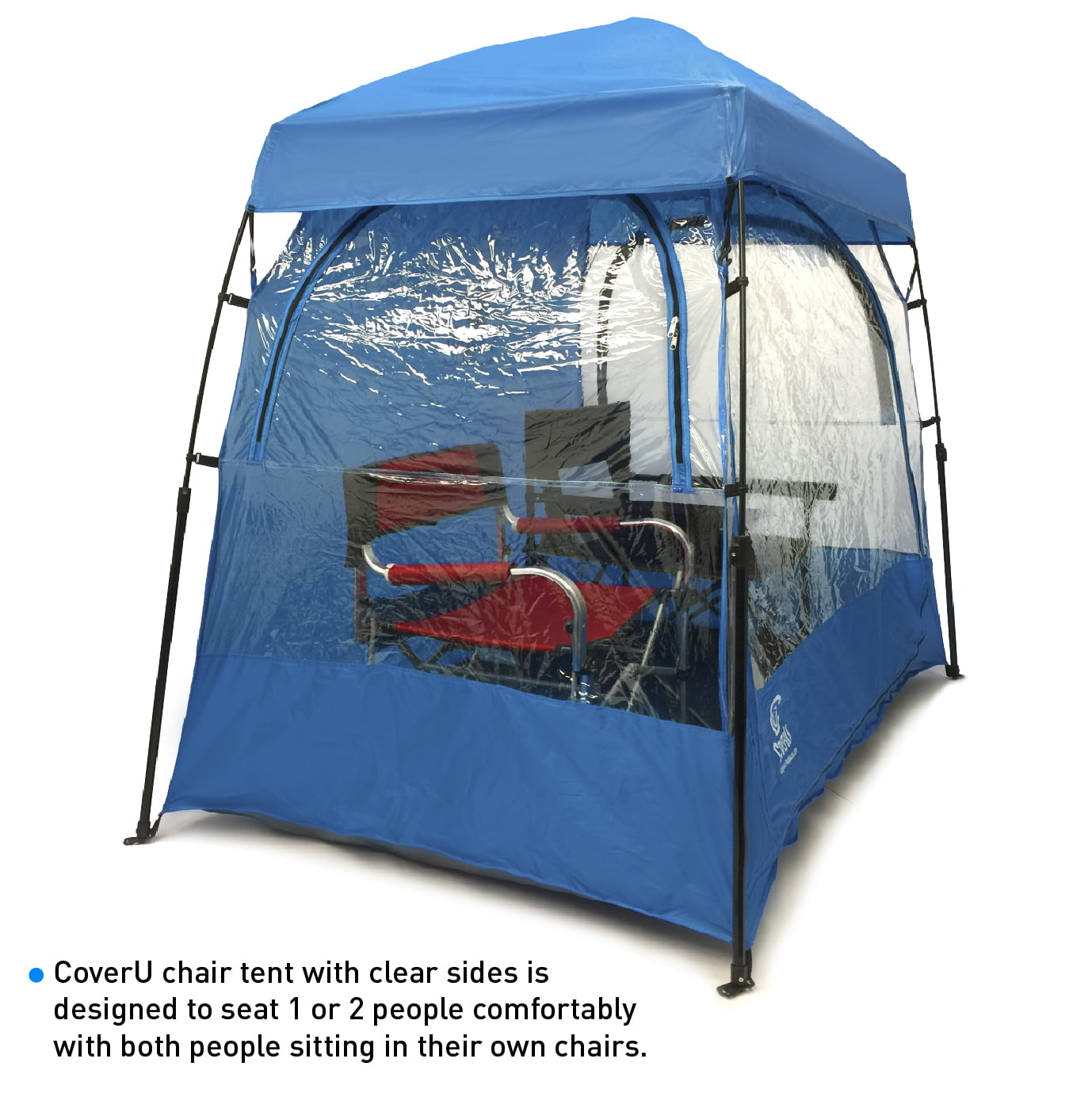 CoverU Sports Shelter – 2 Person Weather Tent Pod (BLUE 