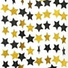 Gold Glitter and Black Star Paper Garland, Twinkle Twinkle Little Star Banner Hanging Party Decorations, 3" in Diameter, 20 Feet in Total