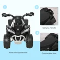 thumbnail image 4 of Black Ride-On Car for Little Ones: LED Lights, Music, Foot-to-Floor Fun, 4 Wear-Resistant Wheels, Wide Seat, Ages 18-36 Months, PP & Steel, 4 of 7