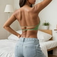 thumbnail image 5 of Arlun Women's No Underwire Sports Bras Comfortable Backless Solid Color Full Coverage Bralettes Adjustable Straps Lightweight Breathable Everyday Bras Light Green S, 5 of 7