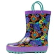 thumbnail image 1 of Landchief Toddler Rain Boots, Kids Rain Boots Waterproof Rubber Boots for Girls and Boys with Fun Patterns and Easy-On Handles, Size 13, Purple Floral, 1 of 7
