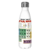 Star Wars Periodic Table of Elements  Stainless Steel Water Bottle White 17 oz.