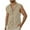 Khaki, variant on Wyobmus Men's Cotton Linen Sleeveless Shirts Button Down Lapeled Beach Tank Top Basic Solid Shirt Vest With Pocket Olive Green