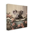 thumbnail image 4 of Stupell Industries Koala Bathroom Pink Florals Animals & Insects Painting Gallery Wrapped Canvas Art Print Wall Art, 17 x 17, 4 of 8