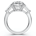 thumbnail image 3 of Pompeii Certified 4 1/3Ct Oval & Baguette Diamond Engagement Ring 14k Gold/Pt Lab Grown, 3 of 8