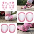 thumbnail image 3 of Conjunto de engranajes de protección ajustables para de 3 a 9 años de edad, rodilleras, coderas protectores de muñeca para monopatín, patinaje - Rosa Rosado Sunnimix rodillera para niños pequeños, 3 of 8