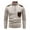 Beige, variant on Honeeladyy Long Sleeve V-Neck Tops,Men's Autumn And Winter Half Zip Pocket Fashion Leisure Time Solid Color Splicing Sweater Coat