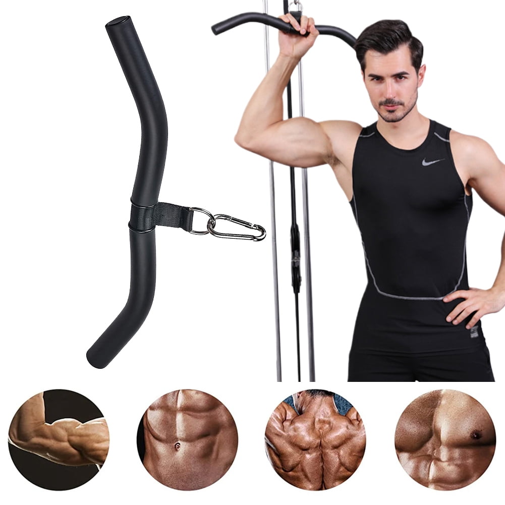 Yucurem Fitness Lower Pull Bar Curl Tricep Press Down Bar For Back And Arm Exercise Fitness Essential (A)