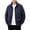Dark Blue, variant on Stand Collar Cargo Jackets for Men Multi Pocket Utility Workwear Zip Up Outerwear Long Sleeve Lightweight Functional Durable Coats