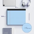 thumbnail image 2 of PrimeCook Shop 3 Pack Wide Legal Pads 11" x 9.5"Blue College Ruled Note Pad Narrow Ruled 30 Sheets per Notepad Perforated Writing Paper with Thick Backboard Horizontal Pads of Paper, 2 of 12