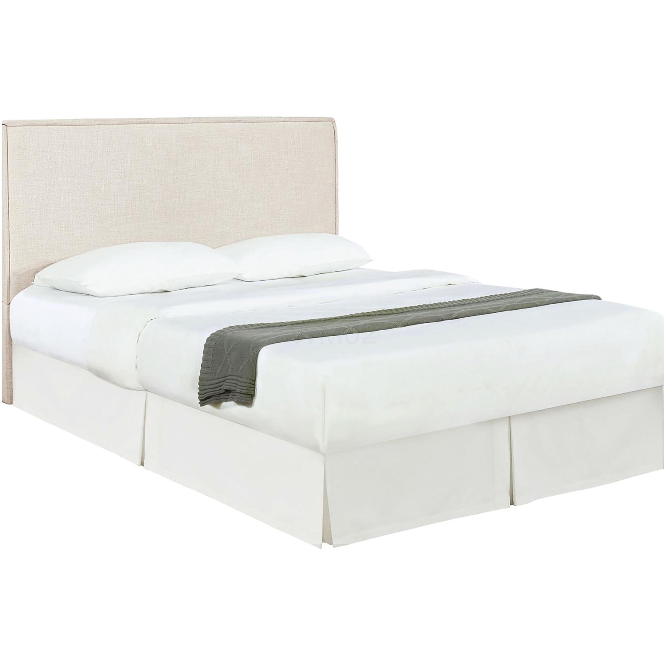 Upholstered Queen Headboard with Flange Stitching, Soft Fabric Bed Headboard for Master Bedroom