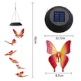 thumbnail image 4 of Lámpara colgante IP65 con cambio de color de luz de mariposa con carillón de viento solar LED (A), 4 of 5