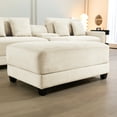 thumbnail image 6 of JUSTLET Corduroy Ottoman for Sectional Sofa, Beige, 6 of 6