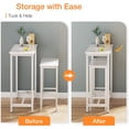 thumbnail image 2 of 47" Bar Table, Bar Height Pub Table, Counter Height Bar Table, Rectangular High Top Kitchen & Dining Counter Tables with Sturdy Legs & Easy-to-Clean Top & 10 Min Quick Assembly, Indoor use, White, 2 of 2