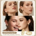thumbnail image 5 of YEUOYEA 3 Pairs Small Huggie Hoop Earrings Set for Women, Hypoallergenic 14K Gold Plated S925 Sterling Silver Post, Jewelry Gift, 5 of 6