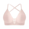 thumbnail image 5 of HNMKIU Lace Underwire Bra Back Strappy Full Coverage Everyday Comfort T-Shirt Daily Solid Seamless Design Pink - S, 5 of 8