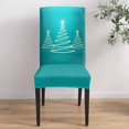 thumbnail image 5 of Chair Covers for Dining Room Set of 4,Christmas Gold Stripe Tree Stretch Seat Protector Removable Washable Chairs Slipcovers for Kitchen Banquet Wedding Hotel,Xmas Trees on Pink, 5 of 6