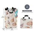 thumbnail image 2 of Yayeee Freestanding Laundry Hamper with Handle Collapsible Large Storage Basket for Clothes, Red Watercolor Seashells, 2 of 7