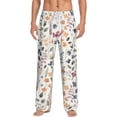 thumbnail image 2 of Picia Watercolor Floral Mens Soft Woven Cotton Elastic Waistband Sleep Pajama Pant Lounge Sleep Pant With Pockets And Drawstring-X-Large, 2 of 9