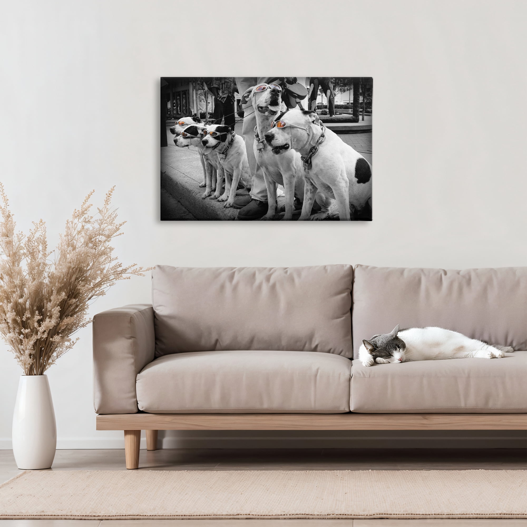 Stupell Industries Afternoon Stroll Pups Canvas Wall Art, design by Scott Henderson