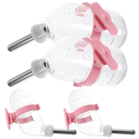 4 Pcs Hamster Drinking Water Automatically Toy Guinea Pig Pink