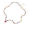thumbnail image 3 of 1 collar de cuentas de colores, cadena para clavícula, elegante y colorido., 3 of 6