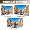 thumbnail image 4 of TV Cover, Dust Cover, 3D Forest Pattern, TV Dust Cover, 3280 Inch TV Cover, Universal TV Protective Case (32 Inches, Sea Water), 4 of 4