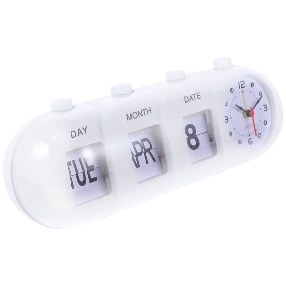 HEANUJJ Manual Calendar Clock White Date Display 1Pack Home Use