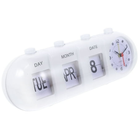 HEANUJJ Vintage Flip Page Clock White Date Display 1Pack Adults Home Decor