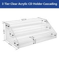 thumbnail image 2 of 2X 3 Tier Clear Acrylic CD Holder Cascading CD Storage Rack, 2 of 8