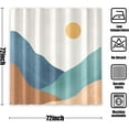 thumbnail image 7 of Boho Mountain Shower Curtain Minimalist and Abstract Shower Curtain Set  with 12 Hook 72×72 Inches, 7 of 7