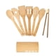 thumbnail image 2 of Juego de utensilios de cocina de madera y bambú: 8 piezas con soporte, cuchara de madera y utensilios de cocina antiadherentes., 2 of 5