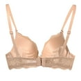 thumbnail image 4 of Sopiago Bras for Women No Underwire Full Coverage Underwire Bras Plus Size Lifting Lace Bra for Heavy Breast Beige,XL, 4 of 7