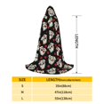 thumbnail image 2 of Honeii colorful Skull dog flower Print Poncho Cape, Cloak Coat, Snuggly Hooded Wearable Blanket, Hooded Cape For Teenagers,Halloween Costumes-Medium, 2 of 7