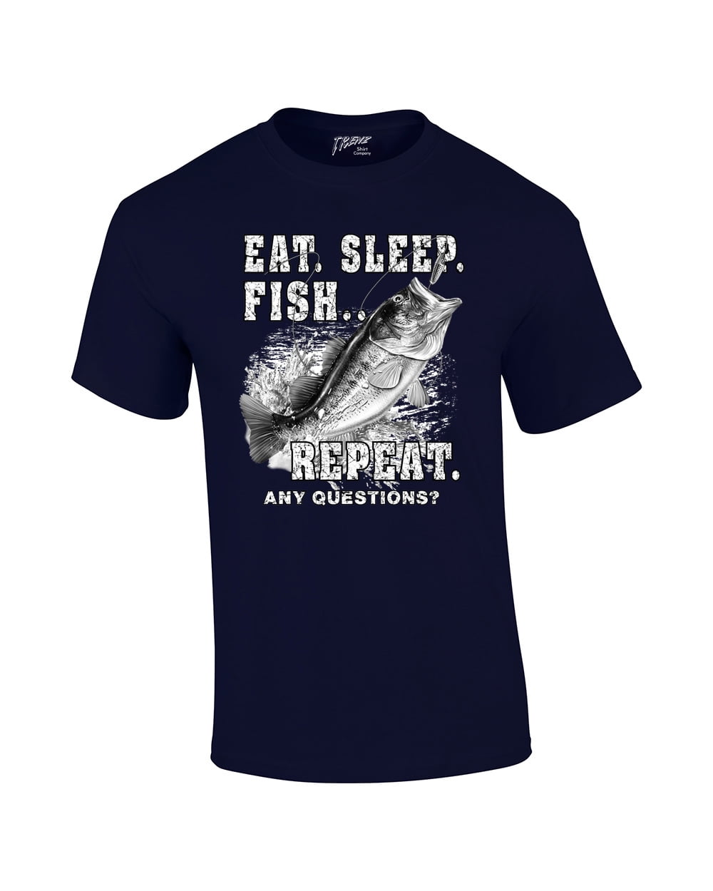 Fishing Eat Sleep Fish Repeat Funny Outdoors Novelty Short Sleeve T-shirt - Bild 36 von 48