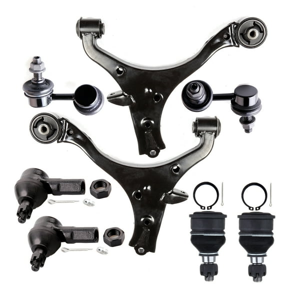 ECCPP Control Arm Kit 2001 2002 2003 2004 2005 For EL 2001 2002 2003 2004 2005 For Honda Civic - Lower Ball Joints Lower Control Arms Outer Tie Rod Ends Front Sway Bar End Links
