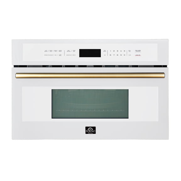 Forno Oliena Espresso White 30 Inch 1750 Watt Compact Oven & 1000 Watt Microwave, 1.6 cu. ft.
