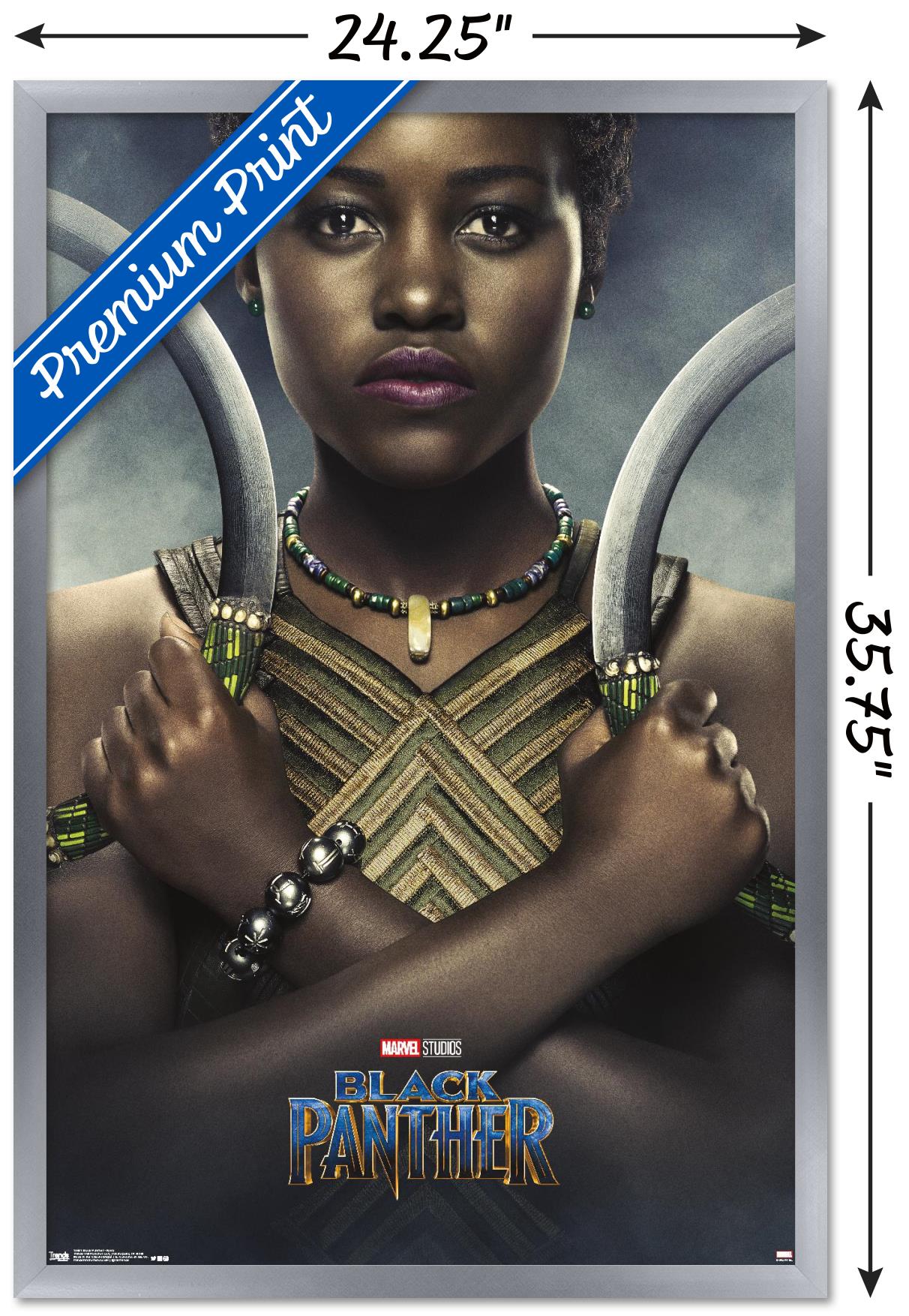 Marvel Cinematic Universe - Black Panther - Nakia One Sheet Wall Poster, 22.375" x 34", Framed