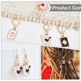thumbnail image 4 of 12Pcs Alloy Enamel Playing Card Charm Locking Stitch Markers with Gold Tone 304 Stainless Steel Leverback Earring Findings Mixed Color 3.4~3.5cm, 4 of 6