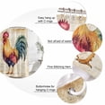 thumbnail image 3 of Farmhouse Rooster Bathroom Shower Curtains with 12 Hooks Polyester Waterproof Shower Curtain for Stalls and Bathtubs Vintage Rustic Animal Prints Decorative Bathroom Privacy Curtain 36x78 Inches, 3 of 9