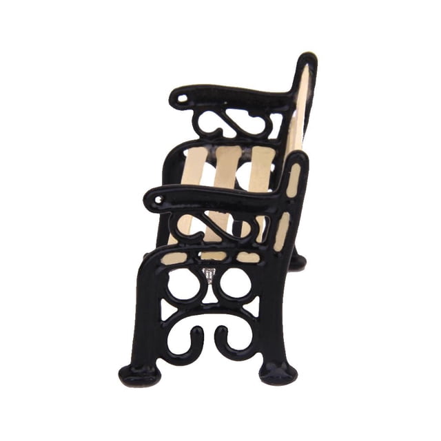 Nuevo 1:24, Muebles en Miniatura para Casa de , Banco de para Accesorios de Jardín Y Patio CUTICAT Muebles de jardín para patio